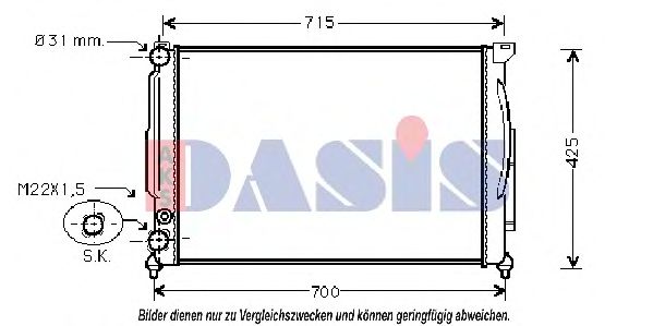 Imagine Radiator, racire motor AKS DASIS 480023N