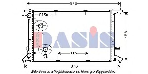 Imagine Radiator, racire motor AKS DASIS 480034N