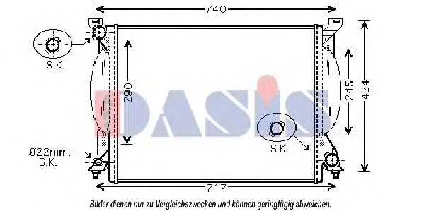 Imagine Radiator, racire motor AKS DASIS 480042N