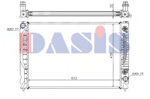 Imagine Radiator, racire motor AKS DASIS 480058N