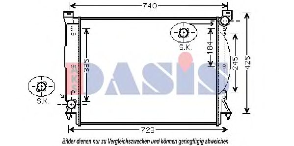 Imagine Radiator, racire motor AKS DASIS 480066N