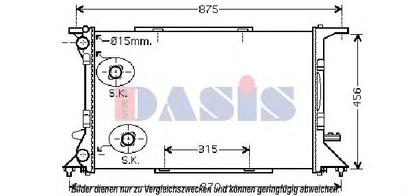 Imagine Radiator, racire motor AKS DASIS 480073N