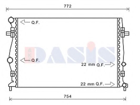 Imagine Radiator, racire motor AKS DASIS 480092N