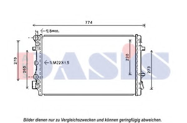 Imagine Radiator, racire motor AKS DASIS 490014N