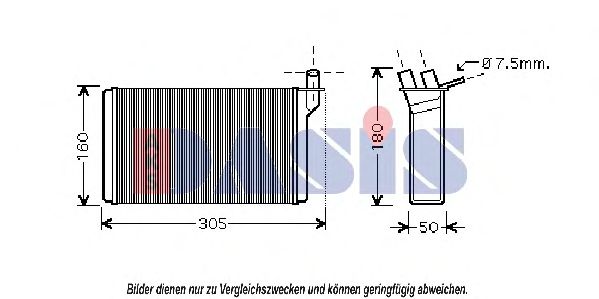 Imagine Schimbator caldura, incalzire habitaclu AKS DASIS 499007N