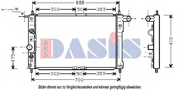 Imagine Radiator, racire motor AKS DASIS 510006N