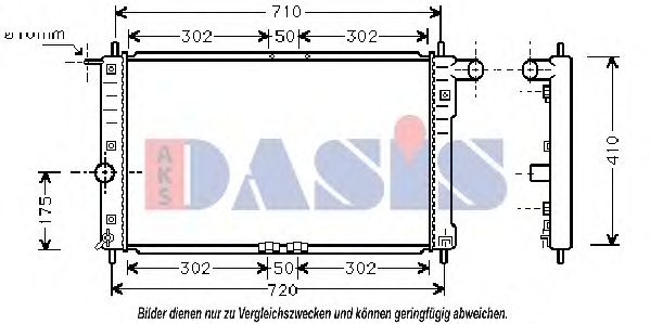 Imagine Radiator, racire motor AKS DASIS 510009N