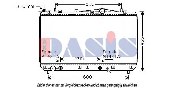 Imagine Radiator, racire motor AKS DASIS 510021N