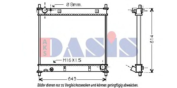 Imagine Radiator, racire motor AKS DASIS 510024N