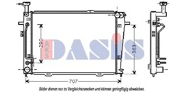 Imagine Radiator, racire motor AKS DASIS 510043N