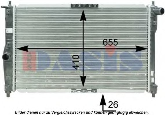 Imagine Radiator, racire motor AKS DASIS 510065N