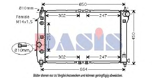 Imagine Radiator, racire motor AKS DASIS 510067N