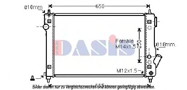 Imagine Radiator, racire motor AKS DASIS 510101N