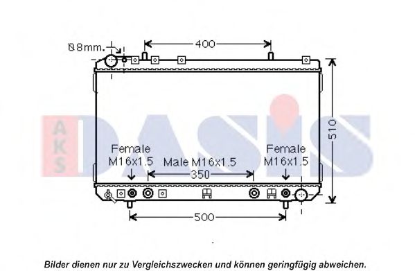 Imagine Radiator, racire motor AKS DASIS 510123N