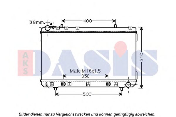 Imagine Radiator, racire motor AKS DASIS 510124N