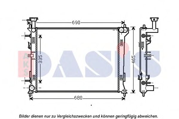 Imagine Radiator, racire motor AKS DASIS 510139N