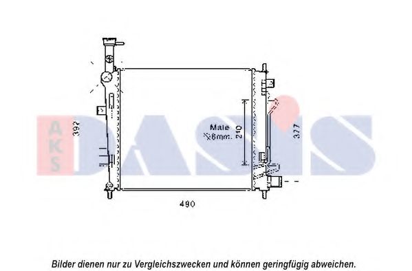 Imagine Radiator, racire motor AKS DASIS 510164N