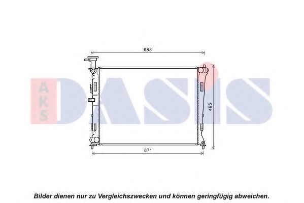 Imagine Radiator, racire motor AKS DASIS 510174N