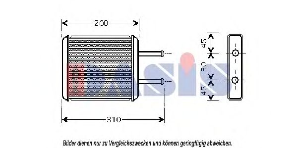 Imagine Schimbator caldura, incalzire habitaclu AKS DASIS 516009N