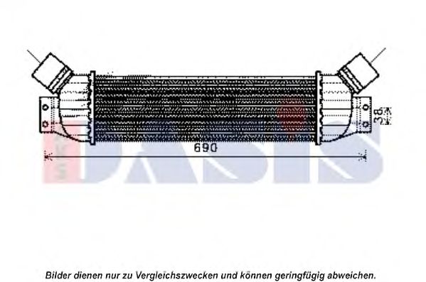 Imagine Intercooler, compresor AKS DASIS 517004N