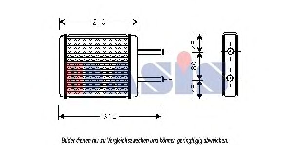 Imagine Schimbator caldura, incalzire habitaclu AKS DASIS 519000N