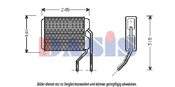 Imagine Schimbator caldura, incalzire habitaclu AKS DASIS 519001N