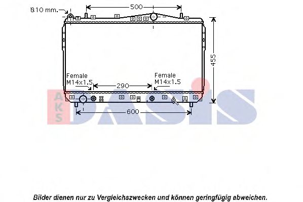 Imagine Radiator, racire motor AKS DASIS 520085N