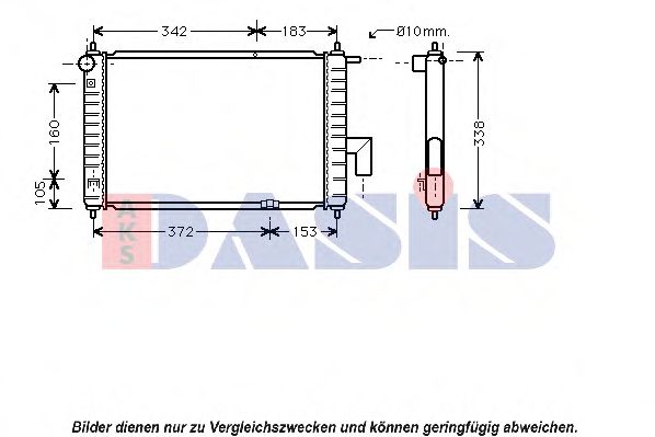 Imagine Radiator, racire motor AKS DASIS 520102N