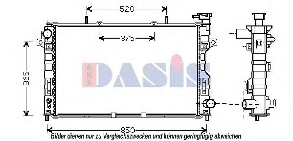 Imagine Radiator, racire motor AKS DASIS 520115N