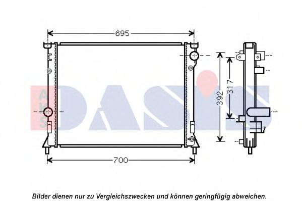 Imagine Radiator, racire motor AKS DASIS 520117N