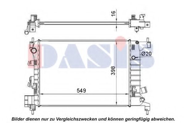 Imagine Radiator, racire motor AKS DASIS 520123N