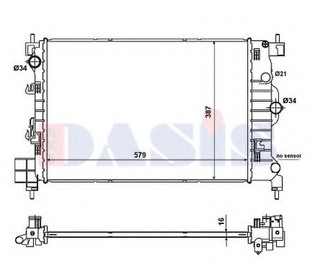 Imagine Radiator, racire motor AKS DASIS 520144N