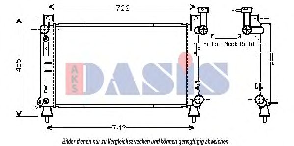 Imagine Radiator, racire motor AKS DASIS 520540N