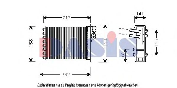 Imagine Schimbator caldura, incalzire habitaclu AKS DASIS 529015N