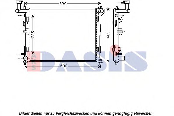 Imagine Radiator, racire motor AKS DASIS 560032N