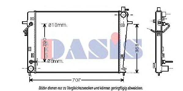 Imagine Radiator, racire motor AKS DASIS 560054N