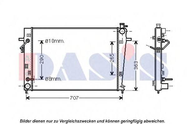 Imagine Radiator, racire motor AKS DASIS 560064N