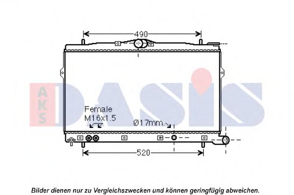 Imagine Radiator, racire motor AKS DASIS 560065N