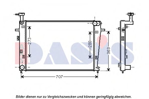 Imagine Radiator, racire motor AKS DASIS 560068N