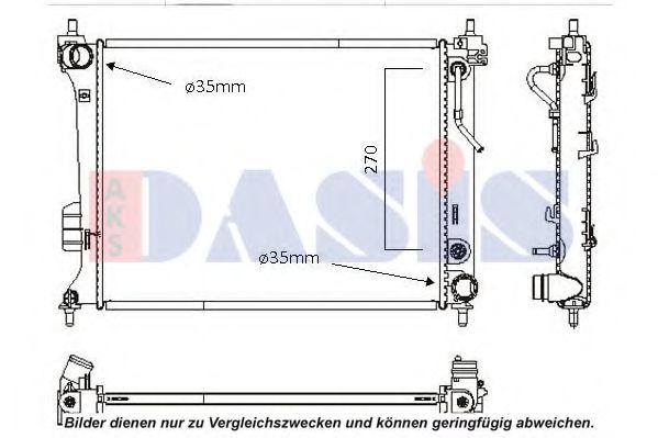 Imagine Radiator, racire motor AKS DASIS 560071N