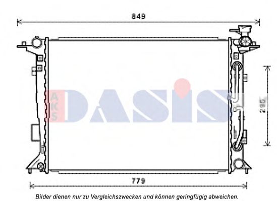 Imagine Radiator, racire motor AKS DASIS 560087N