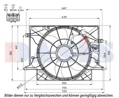 Imagine Ventilator, radiator AKS DASIS 568047N