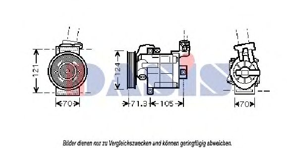 Imagine Compresor, climatizare AKS DASIS 850369N