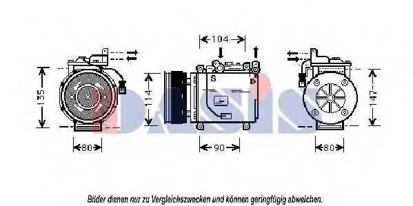 Imagine Compresor, climatizare AKS DASIS 850805N