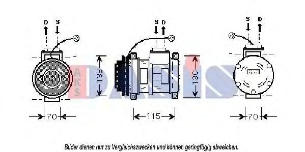 Imagine Compresor, climatizare AKS DASIS 851001N