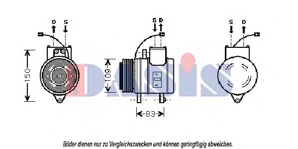 Imagine Compresor, climatizare AKS DASIS 851011N