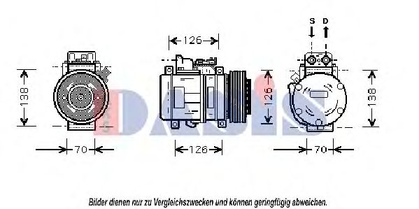 Imagine Compresor, climatizare AKS DASIS 851032N