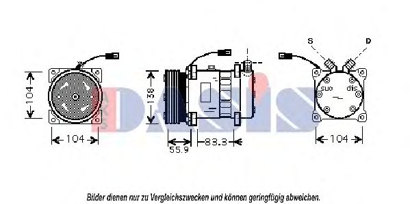 Imagine Compresor, climatizare AKS DASIS 851071N