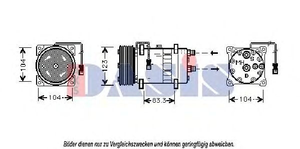 Imagine Compresor, climatizare AKS DASIS 851300N