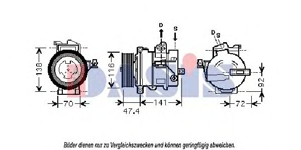 Imagine Compresor, climatizare AKS DASIS 851802N